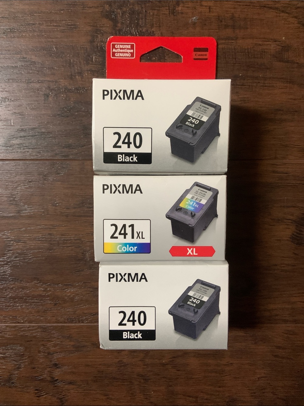 3 pcs genuine Canon pixma ink 240/241xl